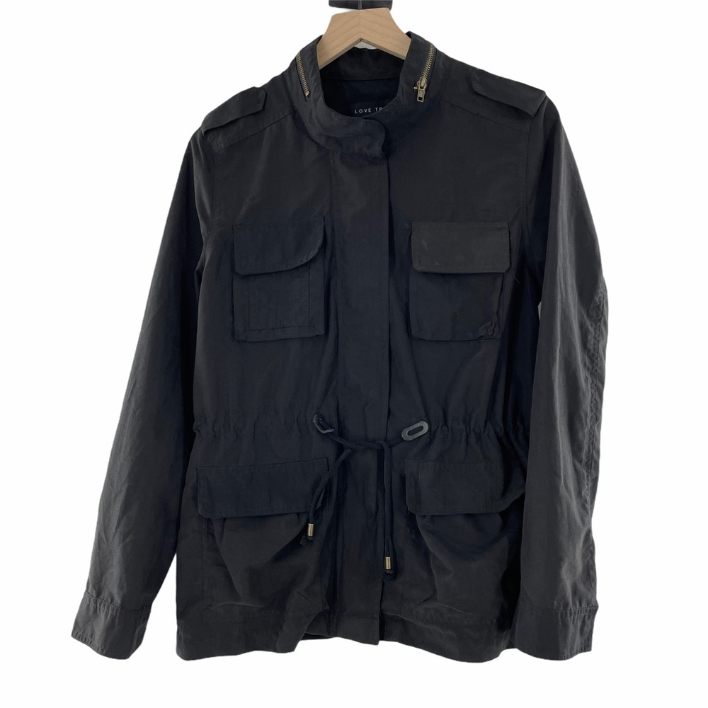 LOVE TREE Military Utility Jacket L Black